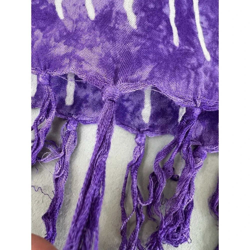 Vintage Made In Hawaii Scarf‎ Turtles Print Purple 68